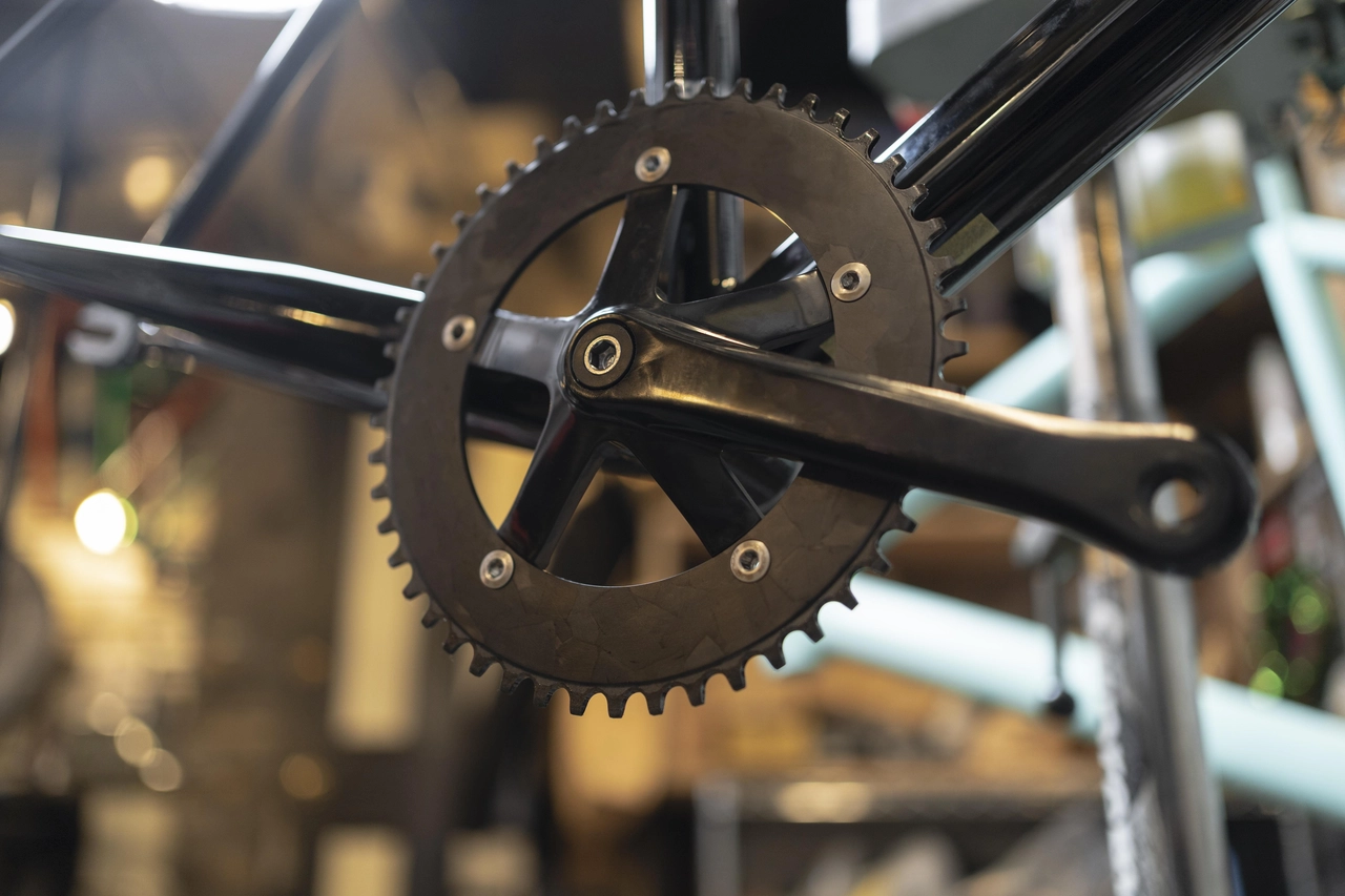 自行單車齒輪零件放大特寫