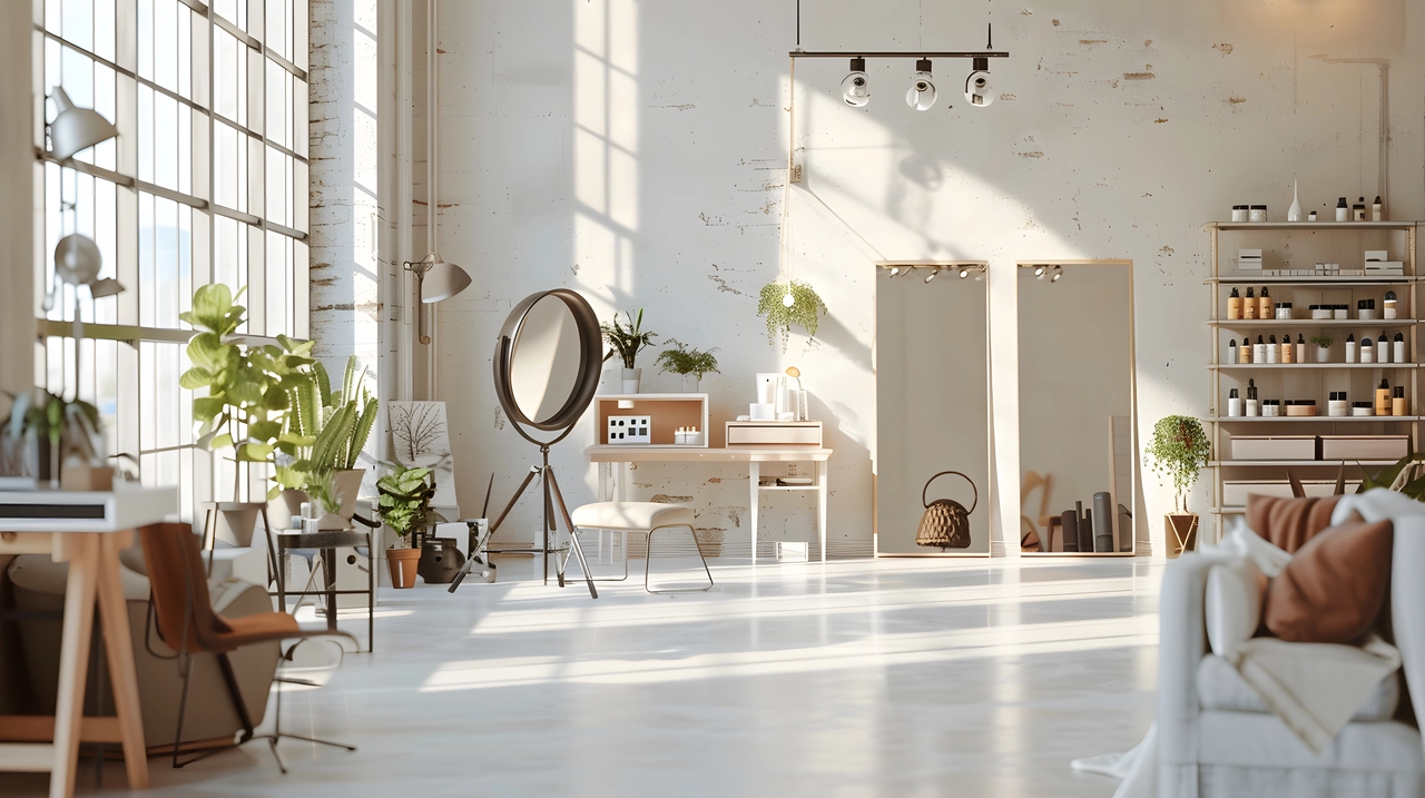 台中霧眉工作室白色空間環境